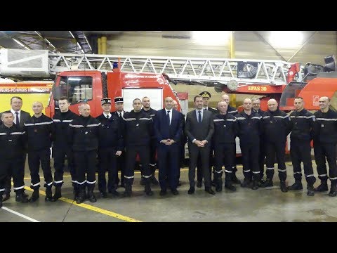 Corbeil-Essonnes - Le ministre de l'Intérieur en visite au Centre de Secours - 311218